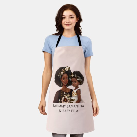 Tablier Belle mère et fille noire (11) (Porté)