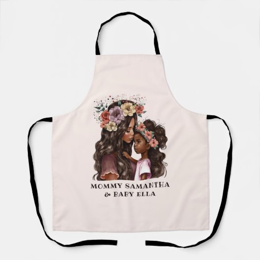 Tablier Belle mère et fille noire (2) (Recto)