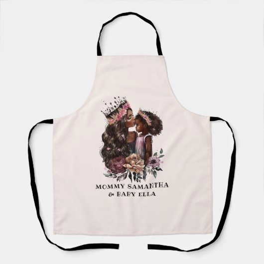 Tablier Belle mère et fille noire (3) (Recto)