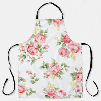 Tablier Belle motif de fleur rose, petite bouqu fleurie