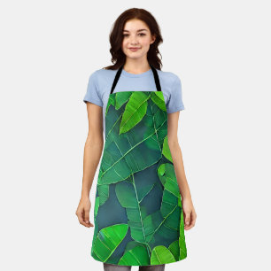 Tablier Belle Motif Feuille verte
