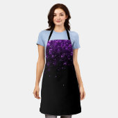 Tablier Belle Parties scintillant violette Imprimer (Porté)