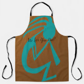 Tablier Belle peinture Turquoise Kokopelli (Recto)