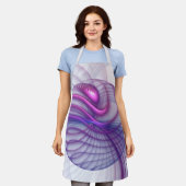 Tablier Belle Swing Moderne Art Fractal Abstrait Rose (Porté)