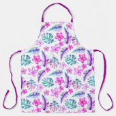 Tablier Belles Fleurs Et Feuilles Pastel (Recto)