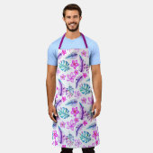 Tablier Belles Fleurs Et Feuilles Pastel (Porté)