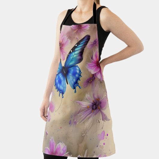 Tablier Belles fleurs et papillon (Insitu)