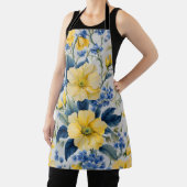 Tablier Belles Fleurs Jaunes et Bleues (Insitu)