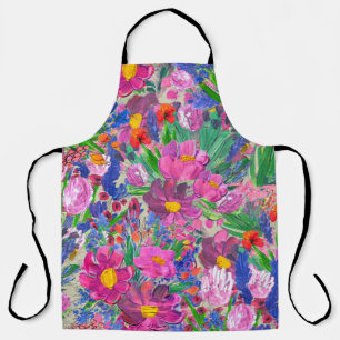 Tablier Belles fleurs : papier peint Fleur sauvage aquarel