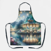 Tablier Belvédère du jardin enchanté, reflet du crépuscule (Recto)