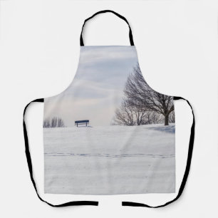 Tablier Bench on Snow Covered Hill