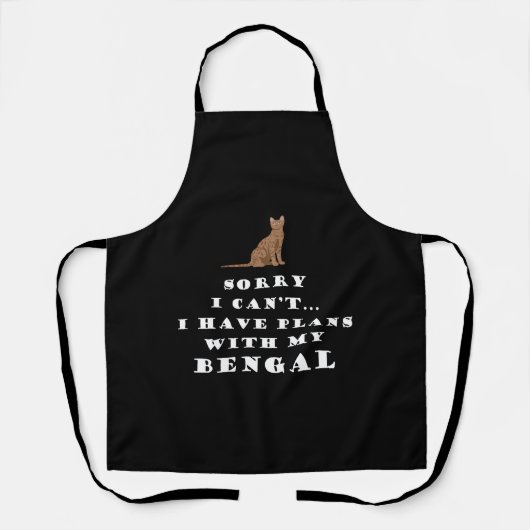 Tablier Bengale Chats Chat Cute Funny (Recto)