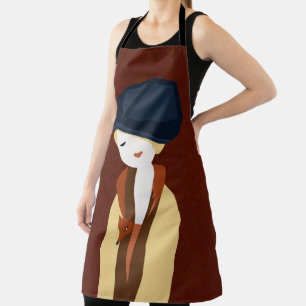 Tablier Béret bleu fille Apron