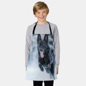 Tablier Berger allemand noir dans la couverture de duvet d (Porté)