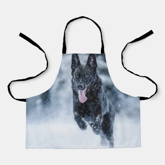 Tablier Berger allemand noir dans la couverture de duvet d (Recto)