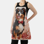 Tablier Berger Australien avec des Roses - Saint-Valentin  (Insitu)