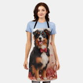 Tablier Berger australien avec Rose - Saint Valentin (Porté)