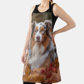 Tablier Berger australien en automne Leaves automne Inspir (Insitu)