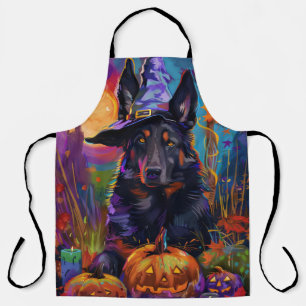 Tablier Berger belge effrayant Halloween Sorcière Citrouil