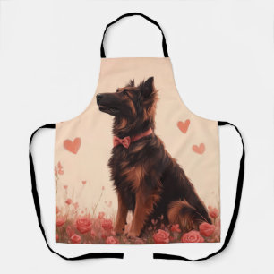 Tablier Berger d'Anatolie avec des Roses - Saint-Valentin