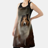 Tablier Berger des Shetland Halloween Épouvantable (Insitu)