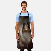 Tablier Berger des Shetland Halloween Épouvantable (Porté)