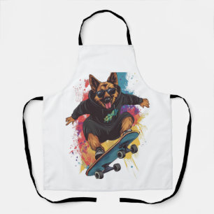 Tablier Berger Skateur � Chien de Planche à Roulettes Cool