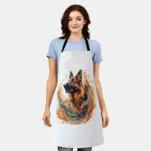 Tablier Bergers allemands en Élégance océanique (Porté)