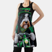 Tablier Bernedoodle Chien conduisant vélo St. Patrick's Da (Insitu)