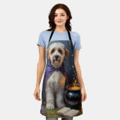 Tablier Bernedoodle Chien Whimsical Halloween Peinture (Porté)