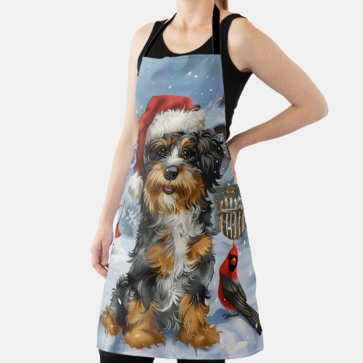 Tablier Bernedoodle Chien Winter Wonderland Noël (Insitu)