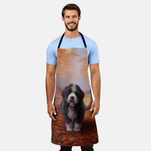 Tablier Bernedoodle en automne Leaves automne Inspire (Porté)