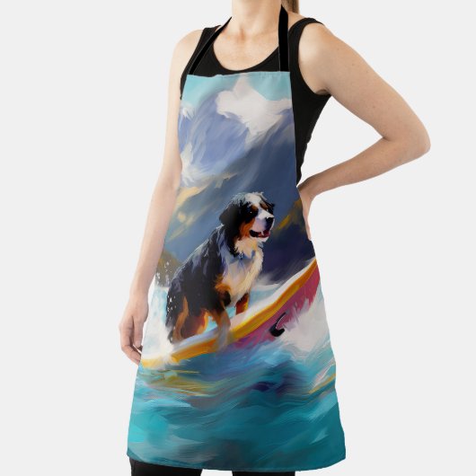 Tablier Bernese Mountain Beach Surf Paining (Insitu)