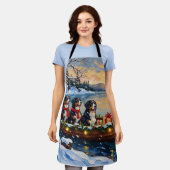 Tablier Bernese Mountain Dog Christmas Boat Holiday (Porté)