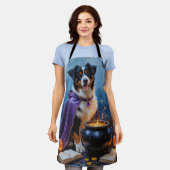 Tablier Bernese Mountain Dog peinture Whimsical Halloween (Porté)