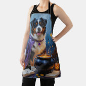 Tablier Bernese Mountain Dog peinture Whimsical Halloween (Insitu)