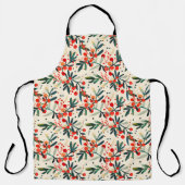 Tablier Berries de Noël Rouge moderne (Recto)