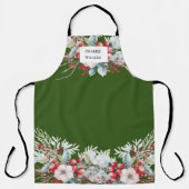 Tablier Berries d'hiver luxueux Monogramme de vacances Apr (Recto)