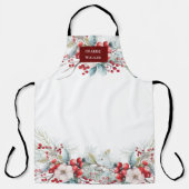 Tablier Berries d'hiver luxueux Monogramme de vacances Apr (Recto)
