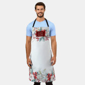 Tablier Berries d'hiver luxueux Monogramme de vacances Apr (Porté)