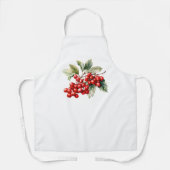 Tablier Berries rouges vibreuses aux Feuilles verts luxuri (Recto)