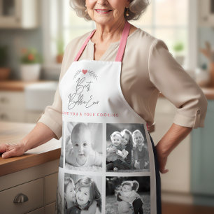 Tablier Best Bubbie Ever Cuisine Chef 6 Photo Collage Bold