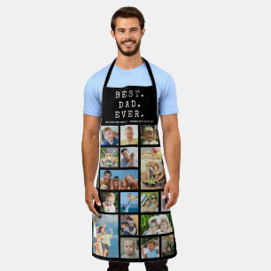 Tablier BEST DAD EVER 19 photo Collage personnalisé