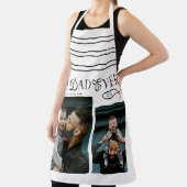 Tablier  Best Dad Ever 2 Photos Modern Fathers Day Stripes (Insitu)