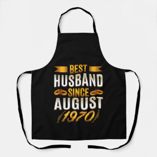 Tablier Best Husband Since August 1970 Funny Anniversary