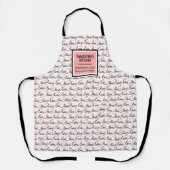 Tablier Best Love Gift Apron Pink Black Hearts Love Letter (Recto)