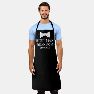 Tablier Best Man Bachelor Party Black Modern Mariage
