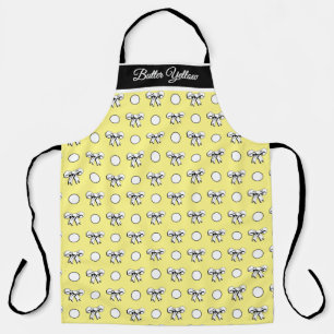 Tablier Beurre Blanc Pois Bows Personnalisé
