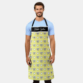 Tablier Beurre Blanc Pois Bows Personnalisé (Porté)