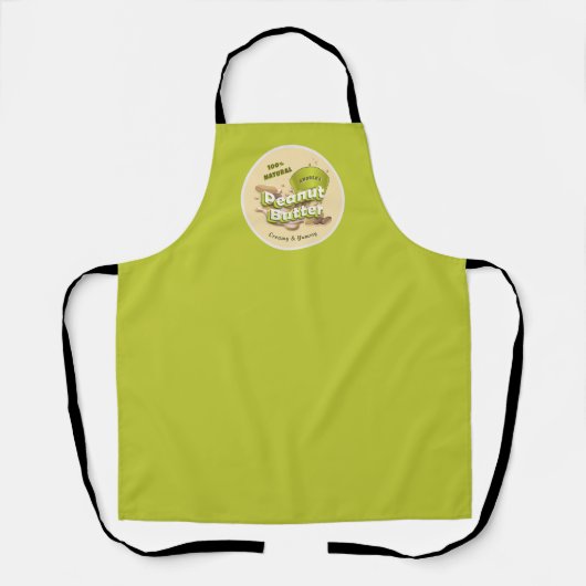 Tablier Beurre d'arachide moderne chic logo marque jaune v (Recto)